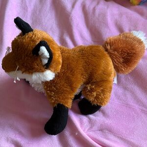 WEBKINZ Fox Brand Plush Toy with Brown and White Accents